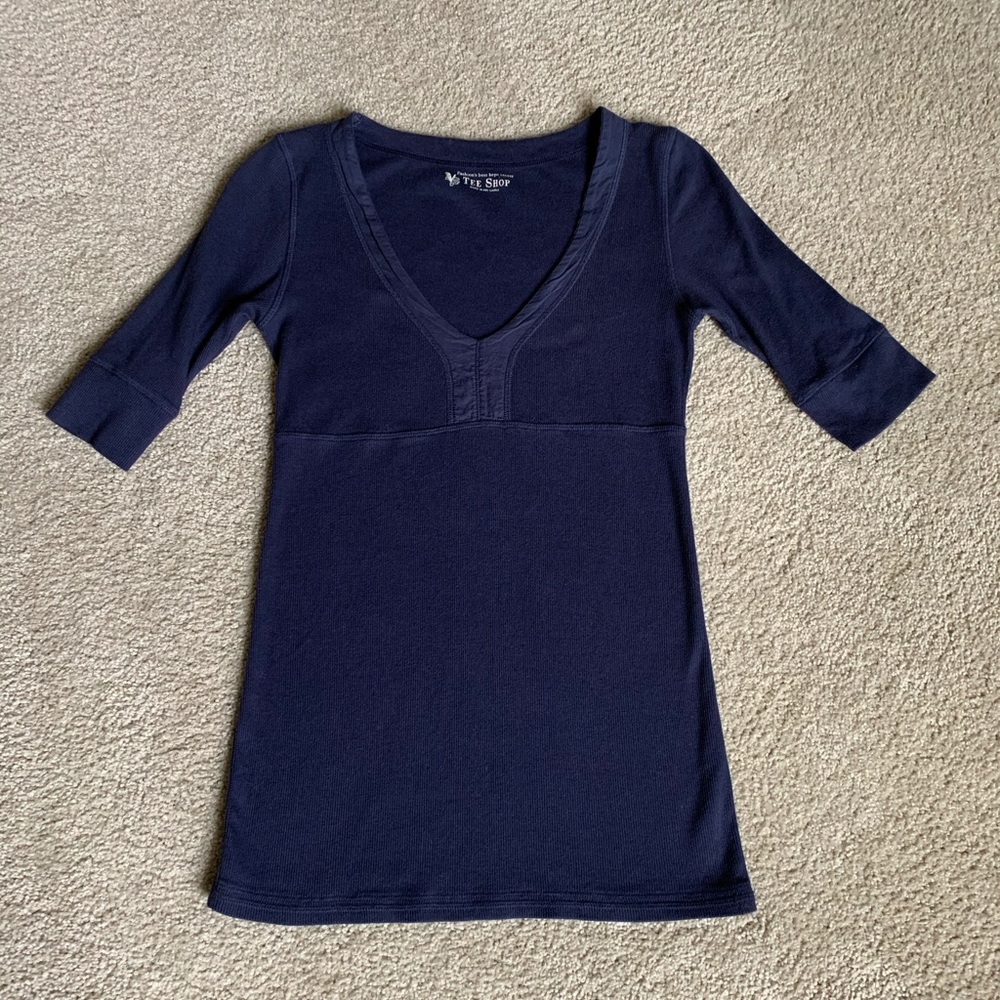FINAL PRICE! Ladies Navy V neck Shirt